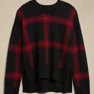 NWOT Banana Republic red & black chakra sweater